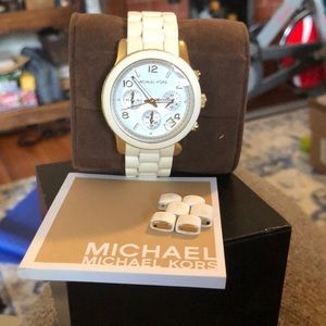 Michael Kors White and Gold Womens watch
